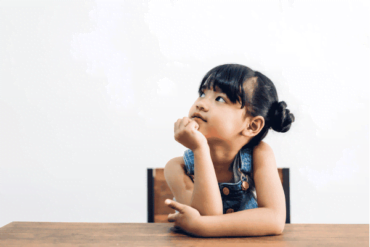 Child exploring cognitive quotient